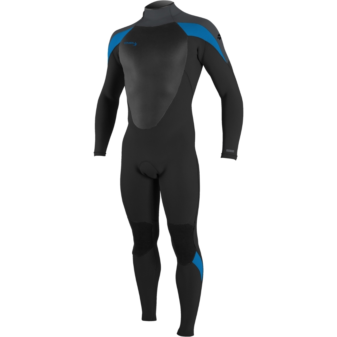2026 O'Neill Da Uomo Epic 5/4mm Back Zip Muta 4217B - Black / Graphite / Bali Blue